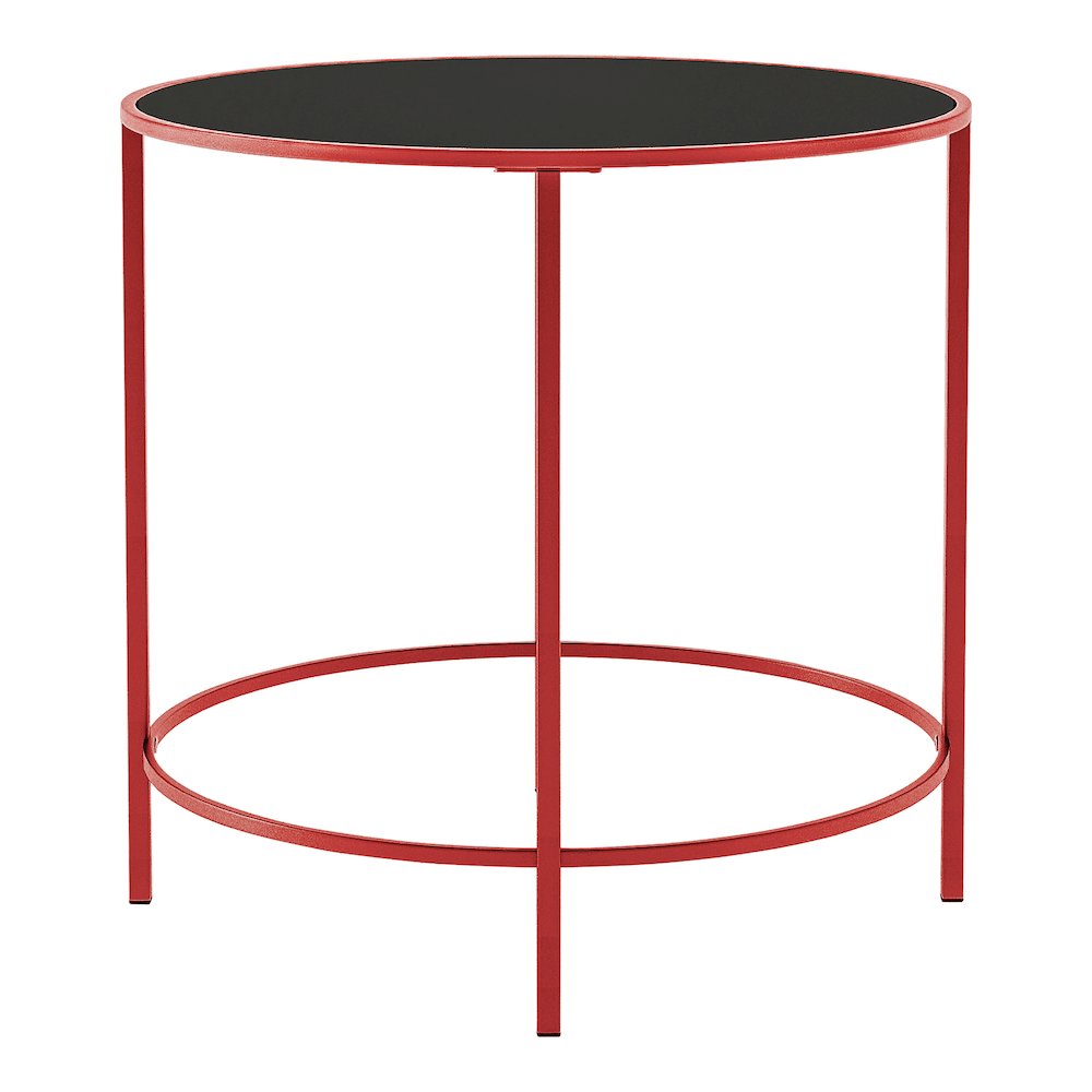 Keefer Contemporary Glass Top Side Table. Picture 4