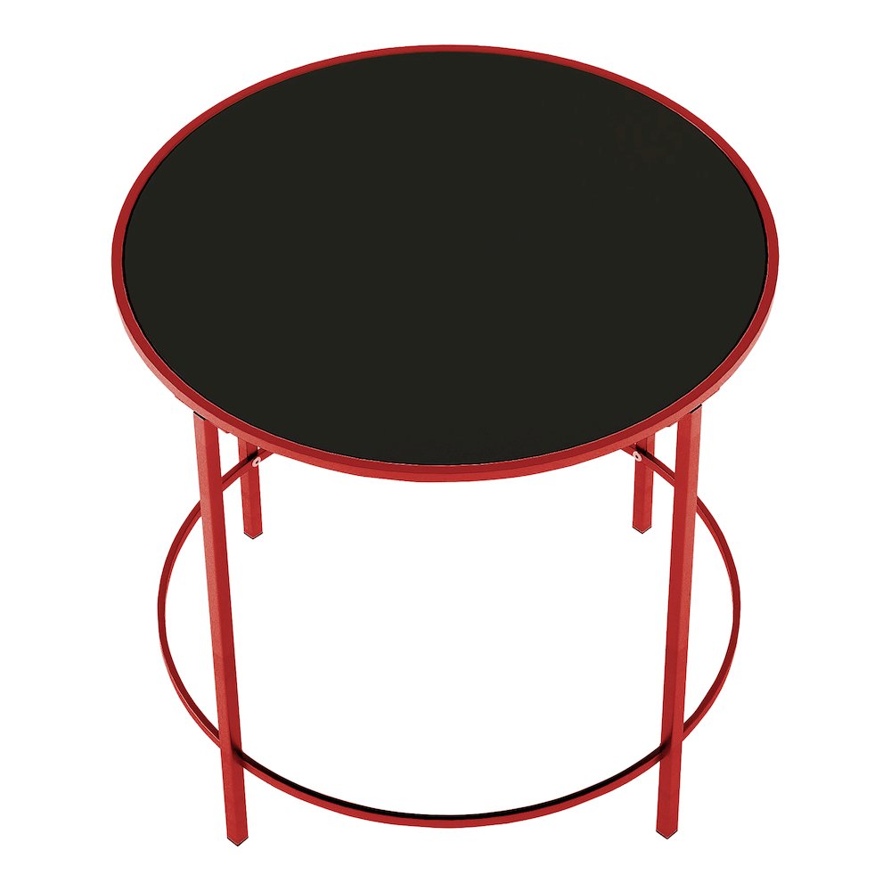 Keefer Contemporary Glass Top Side Table. Picture 1