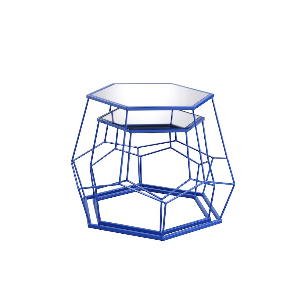 Boris Metal 2-Piece Nesting Accent Table Set. Picture 1