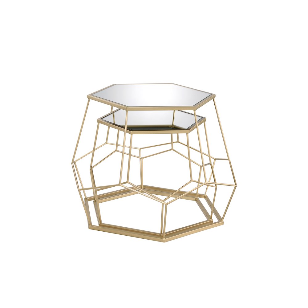 Boris Metal 2-Piece Nesting Accent Table Set. Picture 1