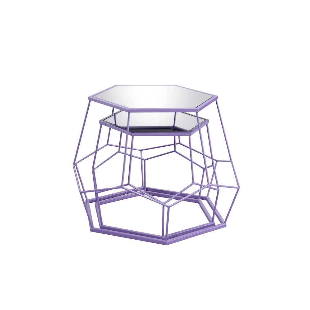 Boris Metal 2-Piece Nesting Accent Table Set. Picture 1