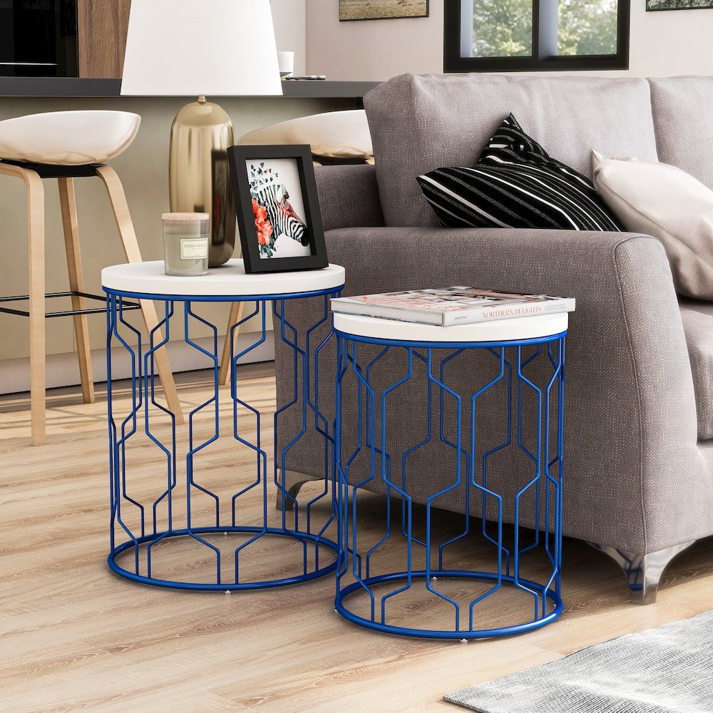 Vereira Metal 2-Piece Nesting Table. Picture 4