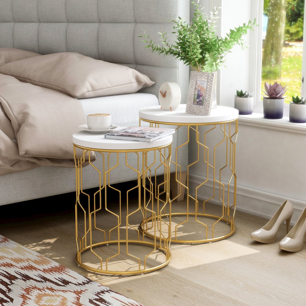 Vereira Metal 2-Piece Nesting Table. Picture 4