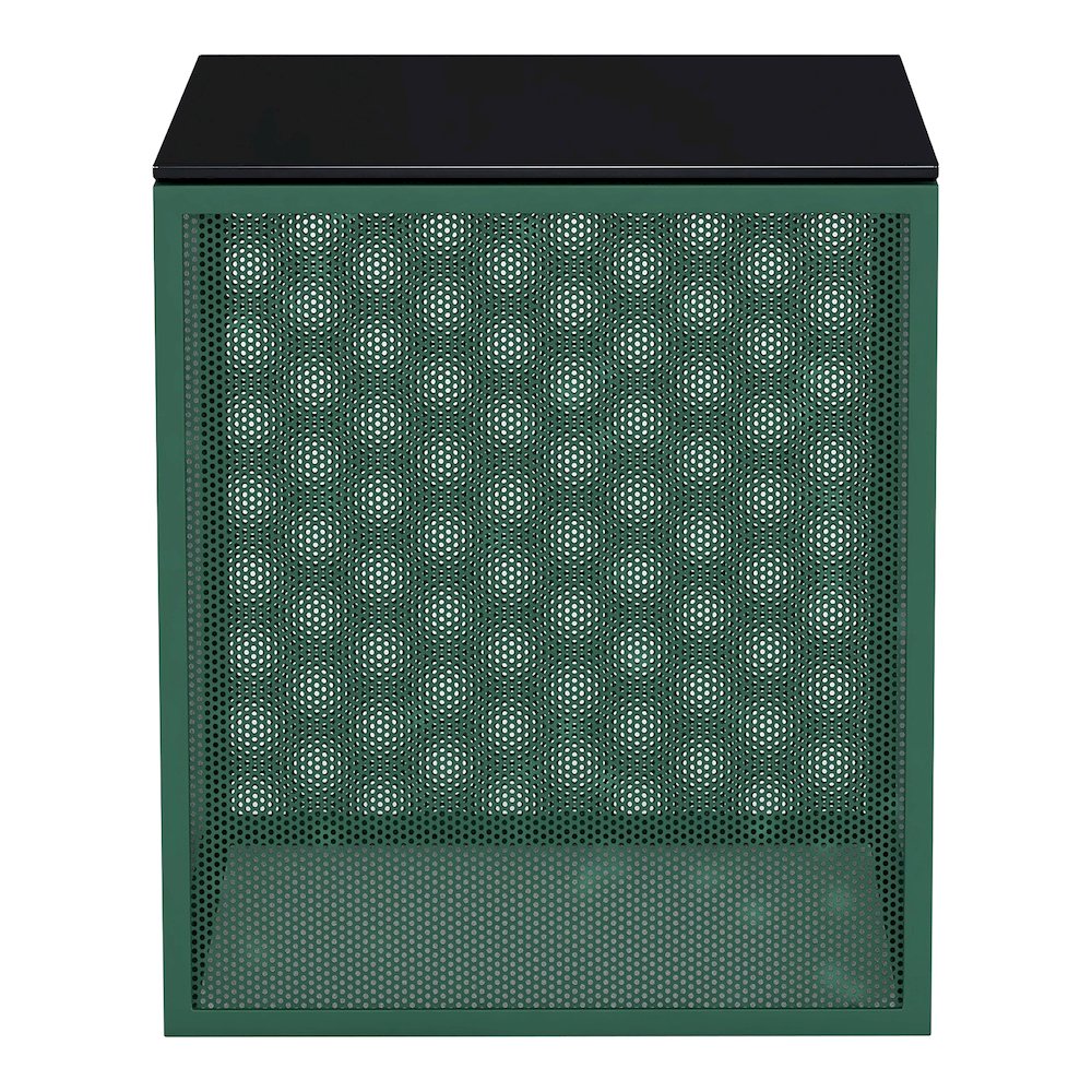 Kelforia Contemporary Glass Top Side Table. Picture 2