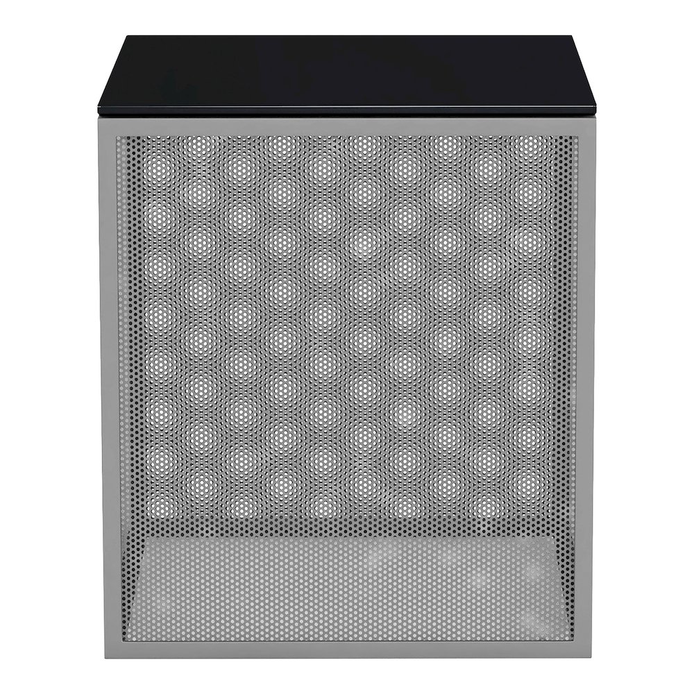 Kelforia Contemporary Glass Top Side Table. Picture 2