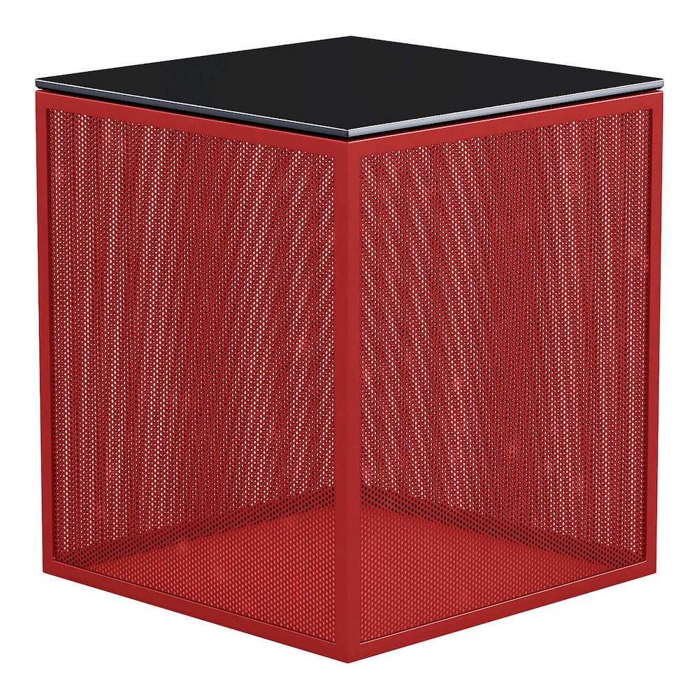 Kelforia Contemporary Glass Top Side Table. Picture 1
