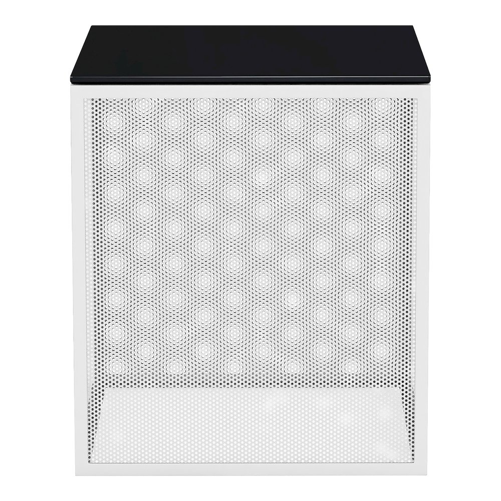 Kelforia Contemporary Glass Top Side Table. Picture 2