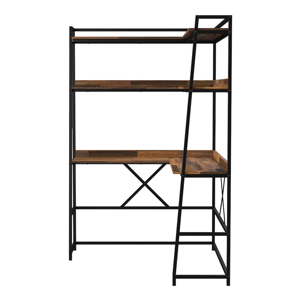 Narvay Metal Corner Writing Desk with USB. Picture 2