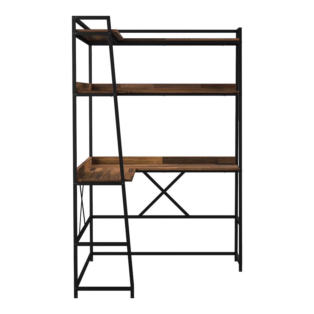 Narvay Metal Corner Writing Desk with USB. Picture 3