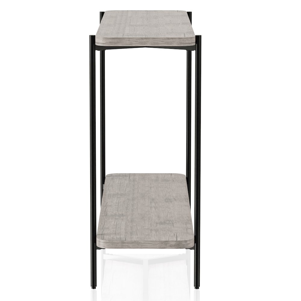 Elgun Metal 1-Shelf Console Table in Black and Gray. Picture 3