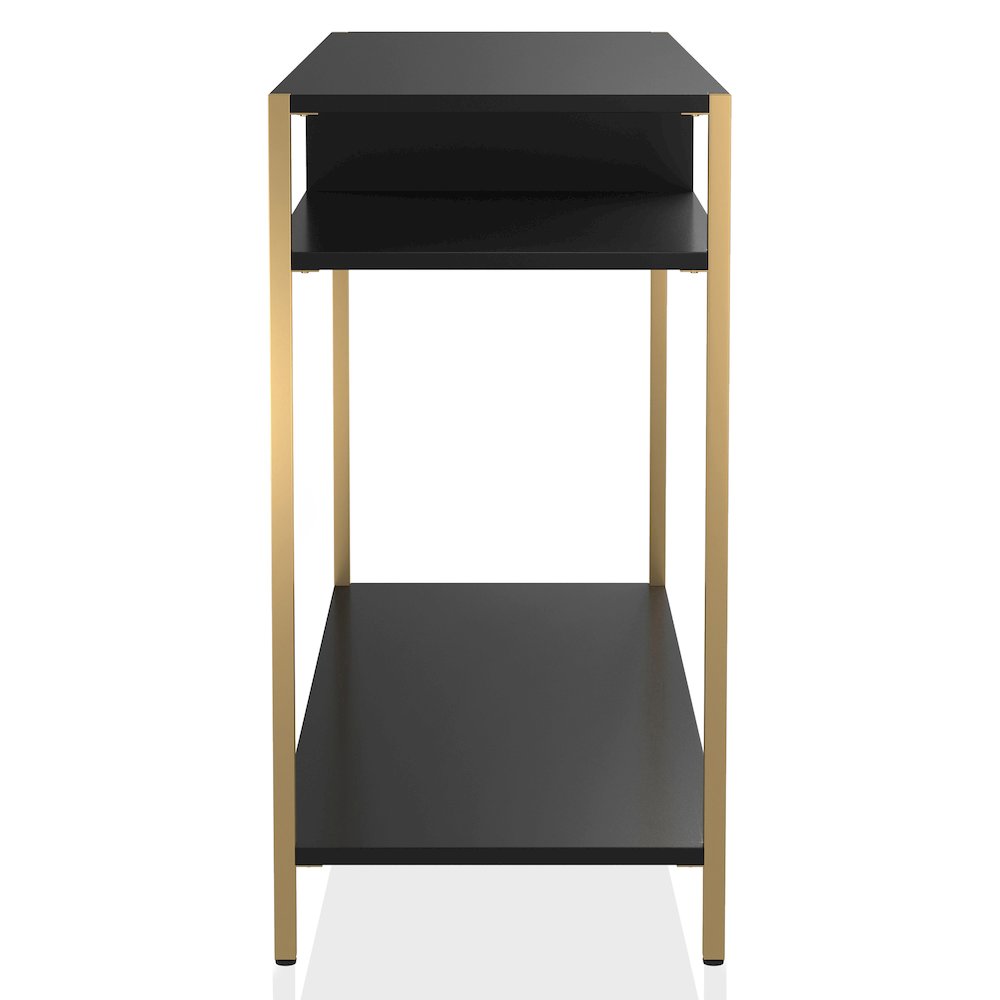 Mirah Contemporary Metal 3-Shelf Console Table. Picture 2