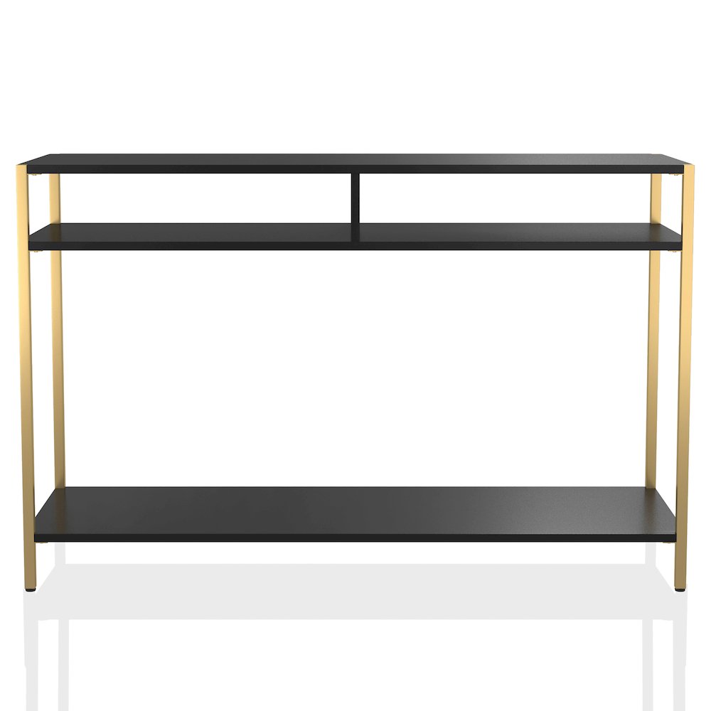 Mirah Contemporary Metal 3-Shelf Console Table. Picture 3