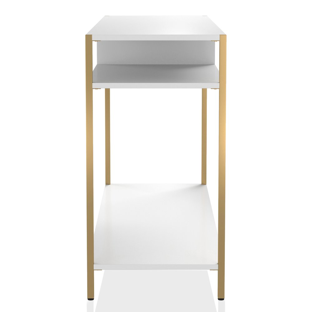 Mirah Contemporary Metal 3-Shelf Console Table. Picture 2