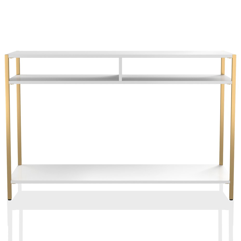 Mirah Contemporary Metal 3-Shelf Console Table. Picture 3
