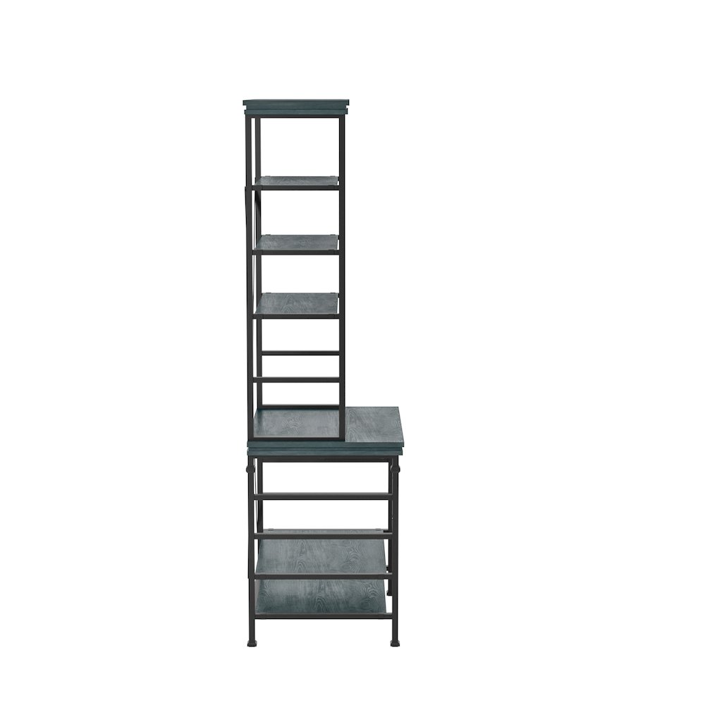 Garna Industrial Metal 6-Shelf Bookcase. Picture 3