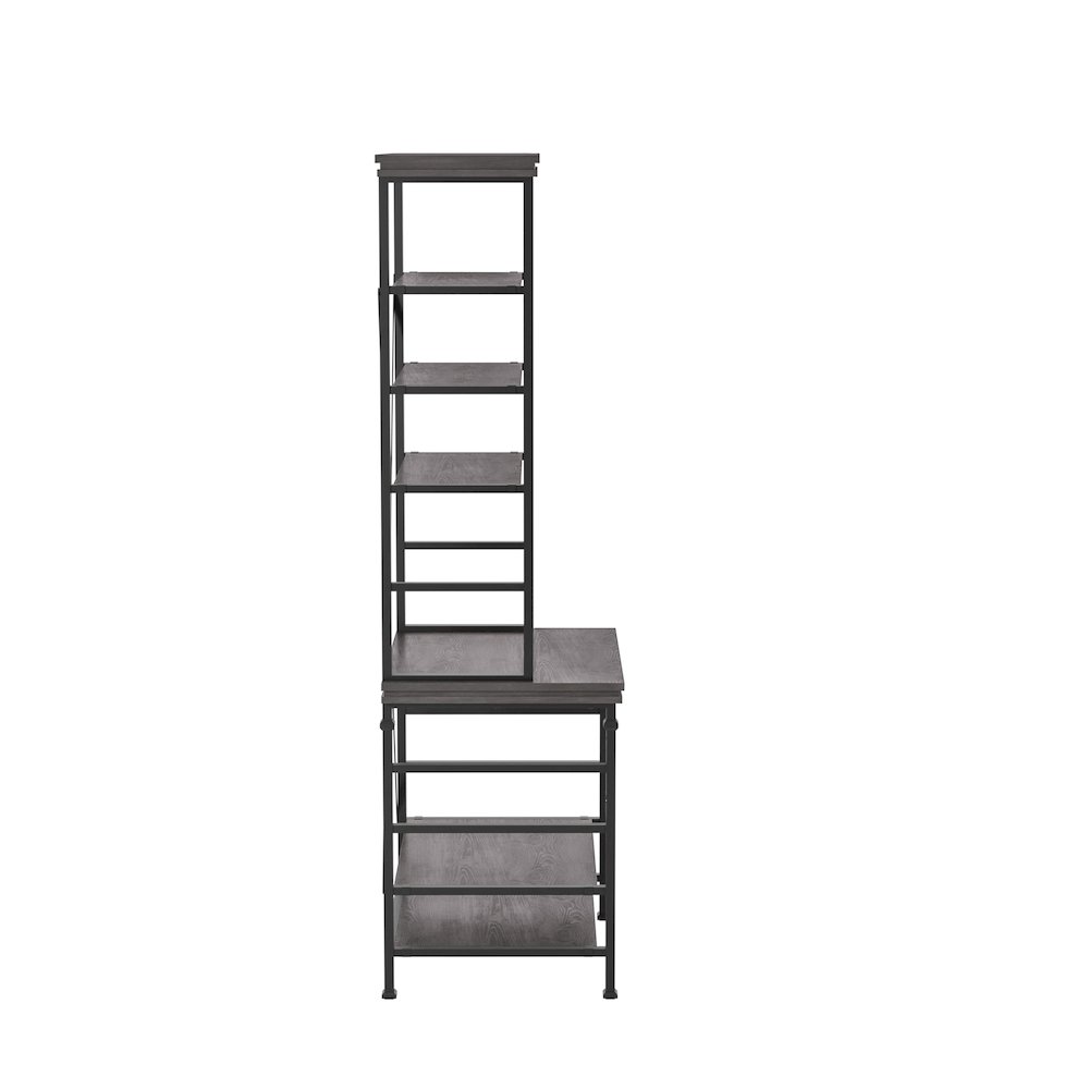 Garna Industrial Metal 6-Shelf Bookcase. Picture 3