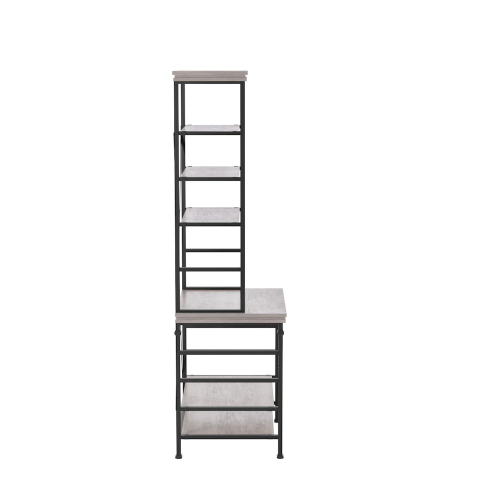 Garna Industrial Metal 6-Shelf Bookcase. Picture 3