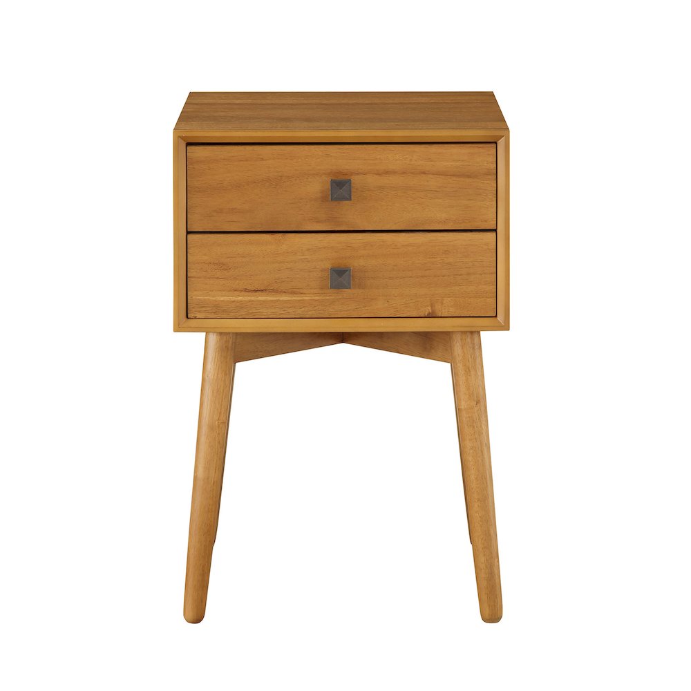 Alto Mid-Century Wood 2-Drawer Side Table. Picture 2