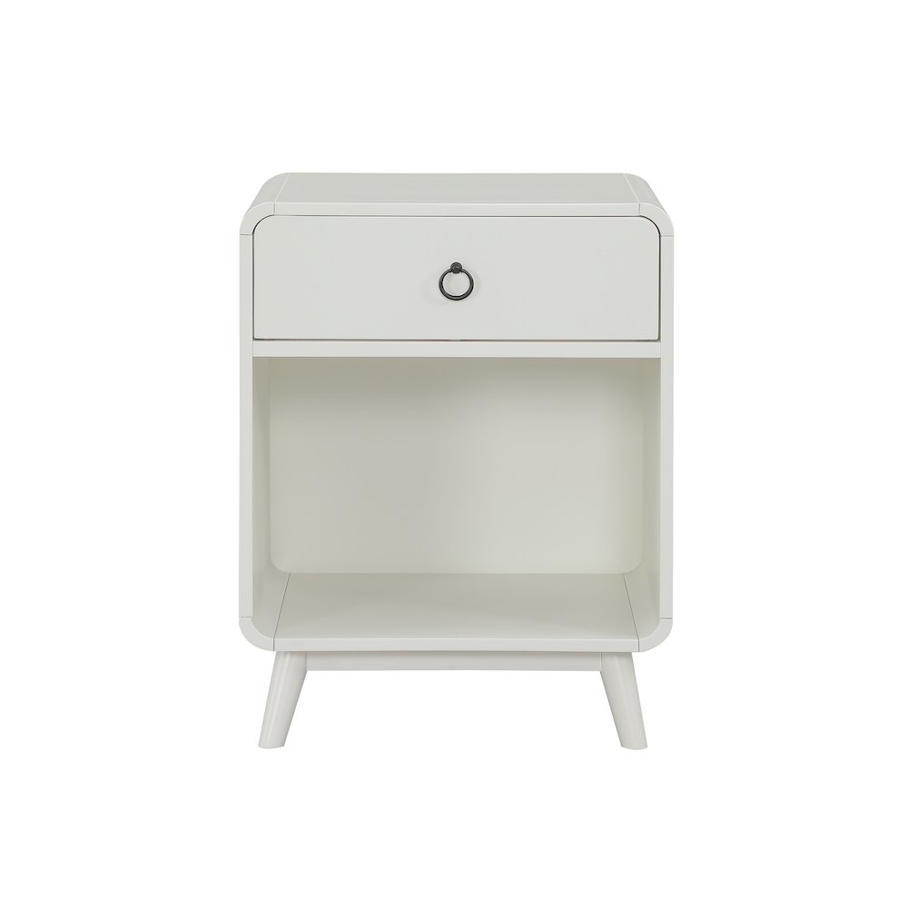 Ocala Mid-Century Wood 1-Drawer Side Table. Picture 2