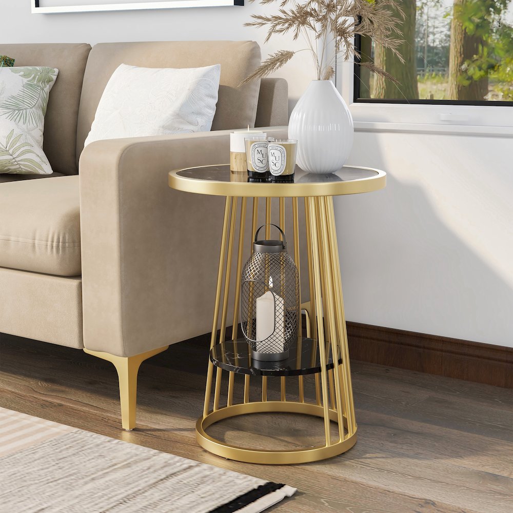 Amador Metal 1-Shelf Side Table. Picture 4