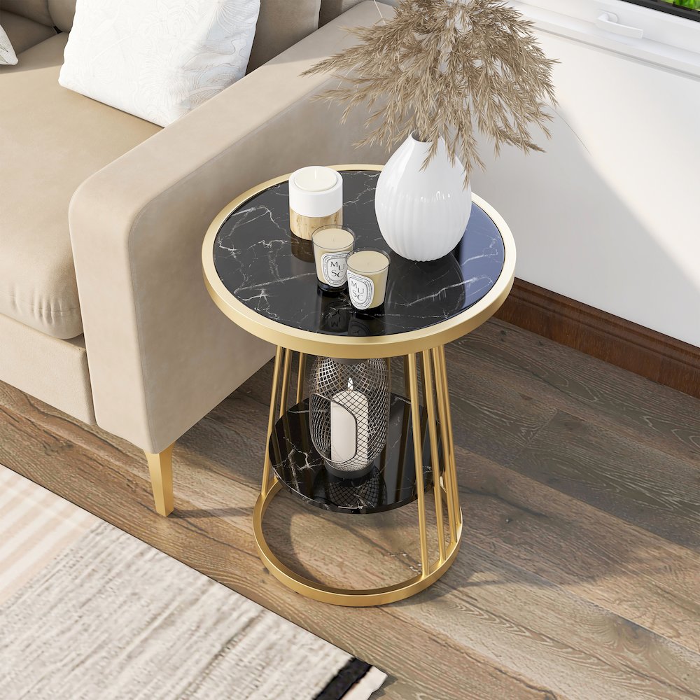 Amador Metal 1-Shelf Side Table. Picture 5