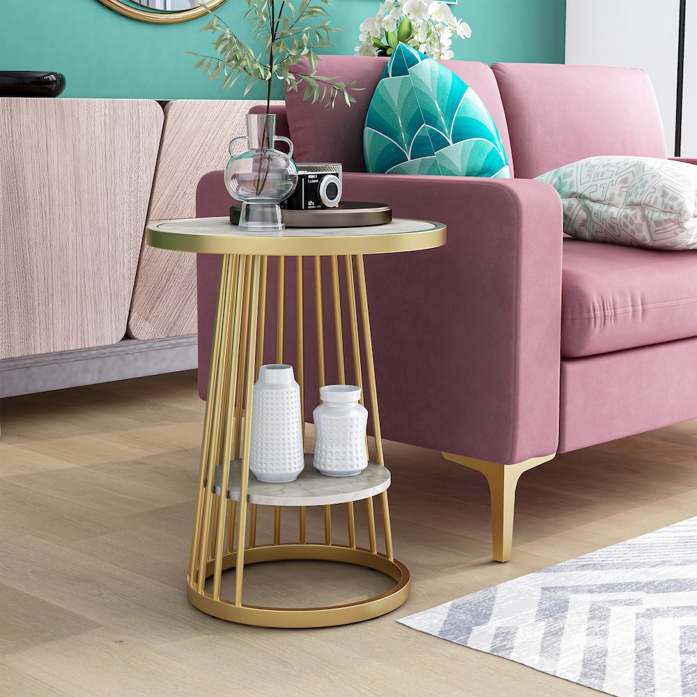 Amador Metal 1-Shelf Side Table. Picture 4