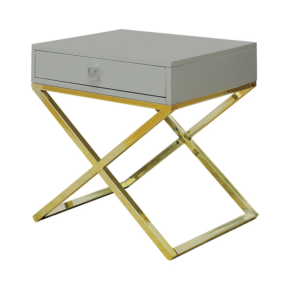 Ira Contemporary Wood 1-Drawer End Table. Picture 1