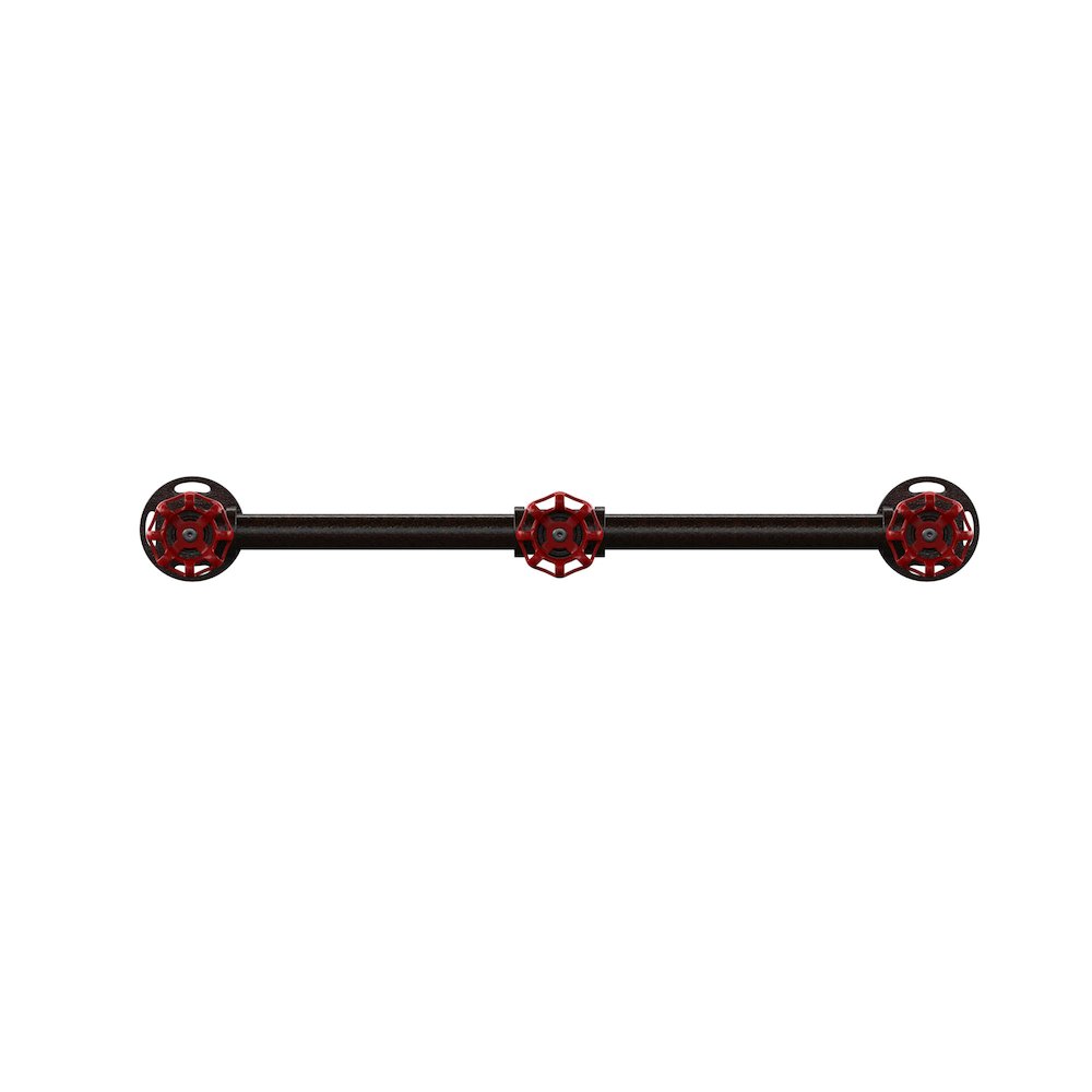 Margon Industrial Metal Coat Rack in Sand Black. Picture 2