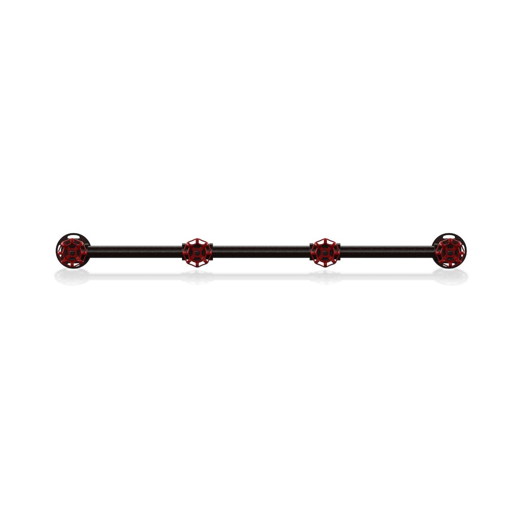 Margon Industrial Metal Coat Rack in Sand Black. Picture 3