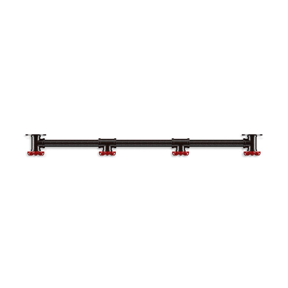 Margon Industrial Metal Coat Rack in Sand Black. Picture 2