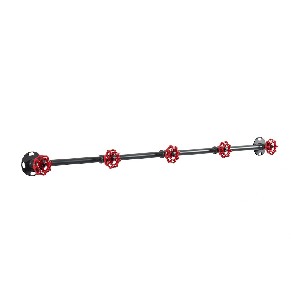 Margon Industrial Metal Coat Rack in Sand Black. Picture 1