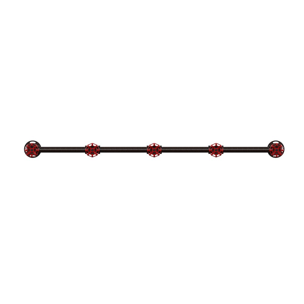 Margon Industrial Metal Coat Rack in Sand Black. Picture 3
