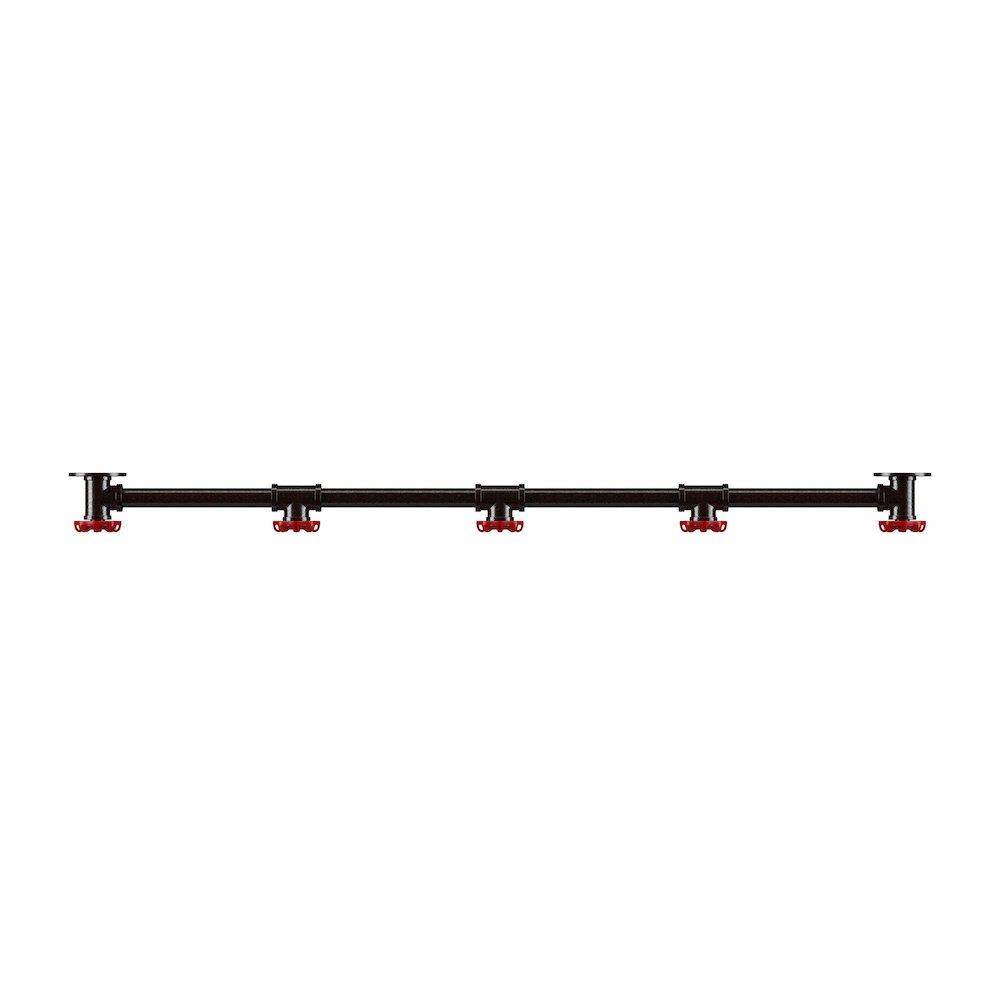 Margon Industrial Metal Coat Rack in Sand Black. Picture 2