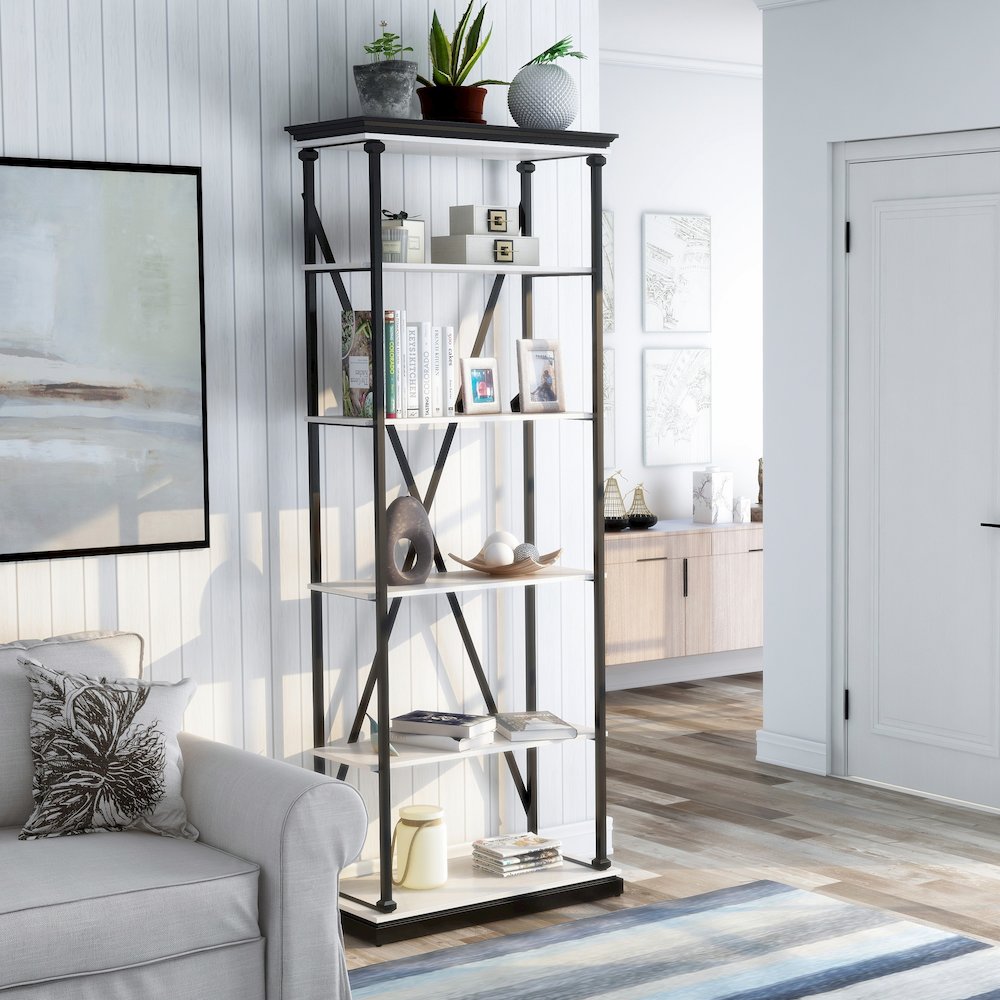 Toggin Industrial Metal 33-Inch Bookcase. Picture 4