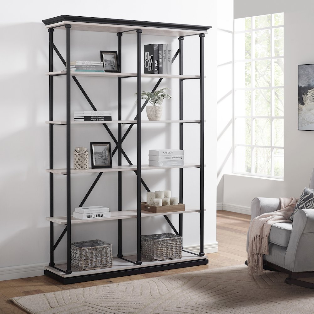 Toggin Industrial Metal 58-Inch Bookcase. Picture 4