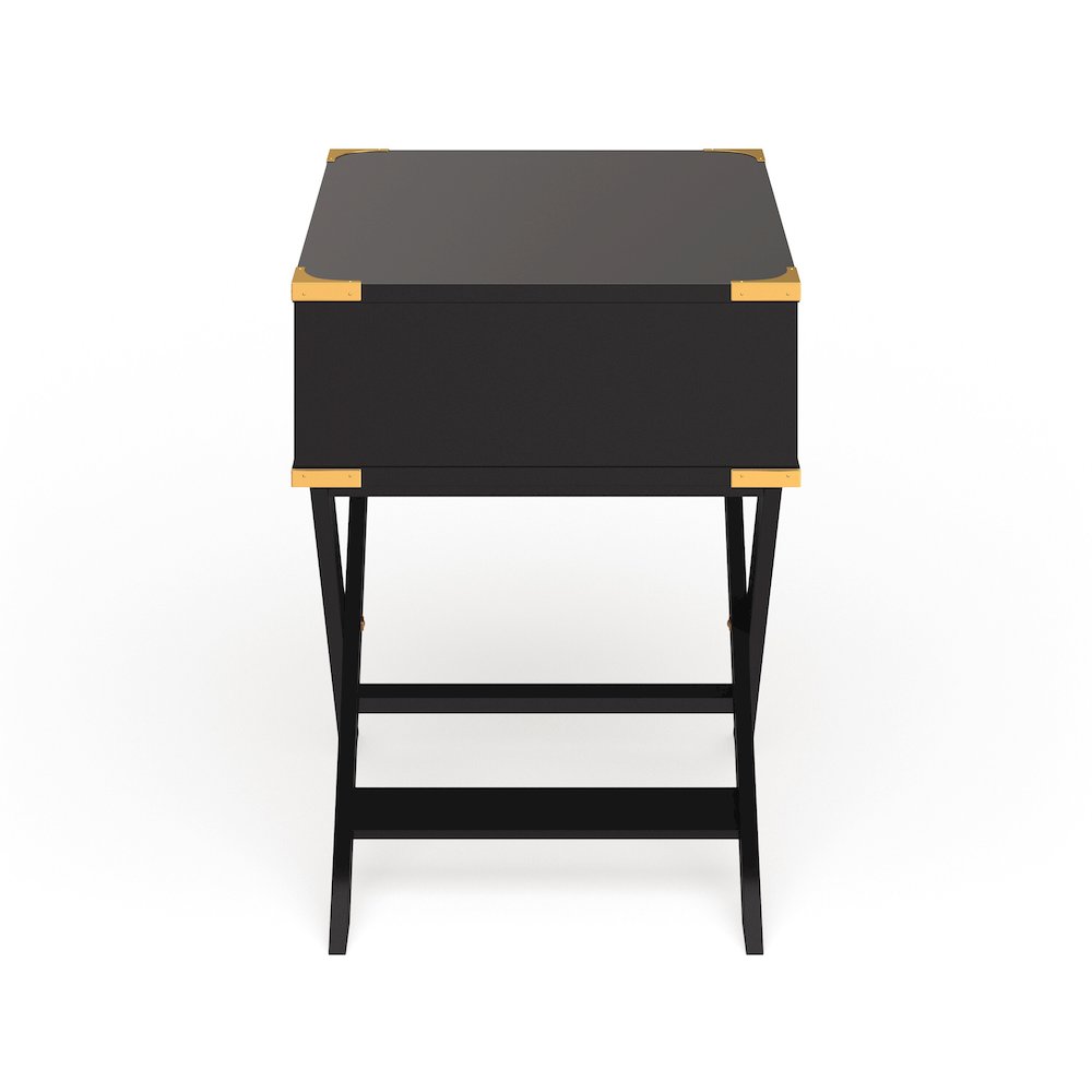 Nenol Contemporary Wood X-Shape Legs End Table. Picture 3