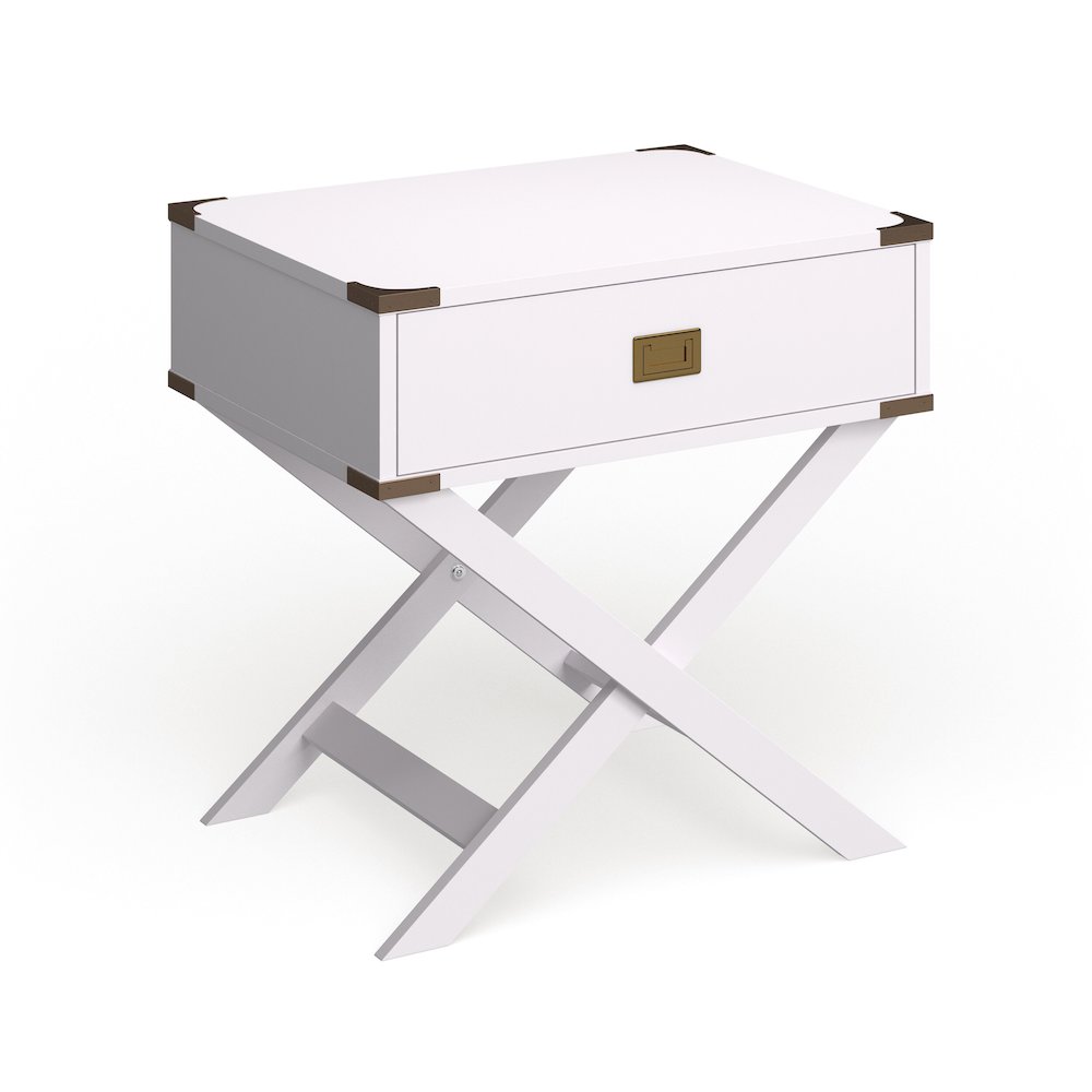 Nenol Contemporary Wood X-Shape Legs End Table. Picture 1