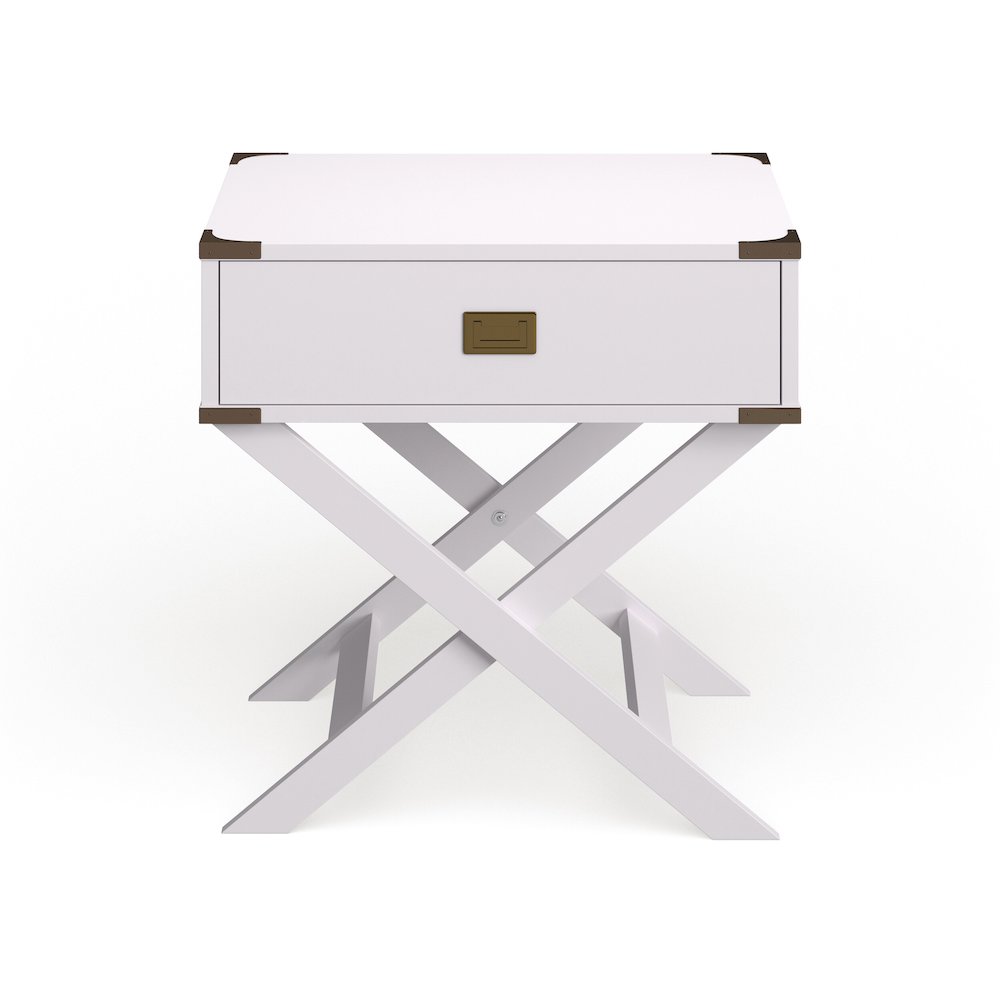 Nenol Contemporary Wood X-Shape Legs End Table. Picture 2
