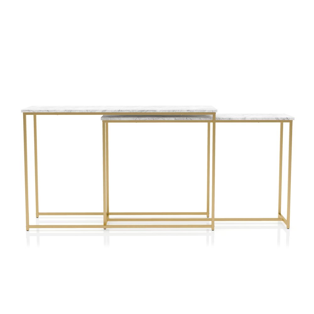 Dallan Metal 2-Piece Nesting Sofa Table. Picture 1