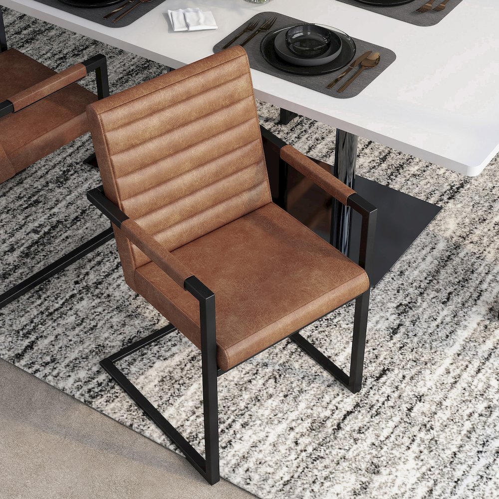 Knolt Fabric Upholstered Armchair (Set of 2). Picture 5