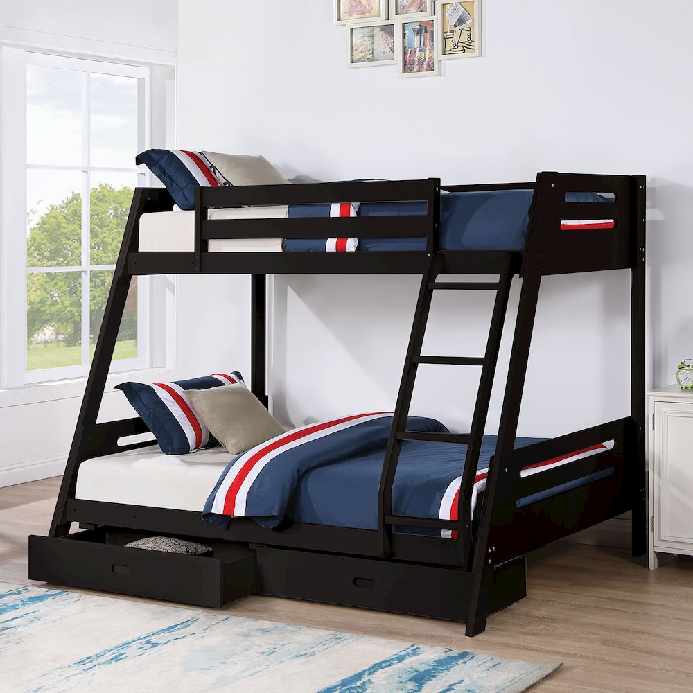 Challen 2-Drawer Wood Twin over Full Bunk Bed. Picture 2