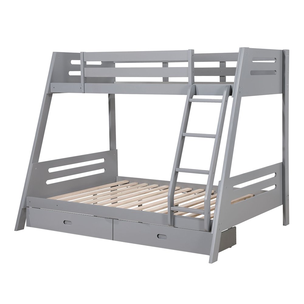 Challen 2-Drawer Wood Twin over Full Bunk Bed. Picture 1