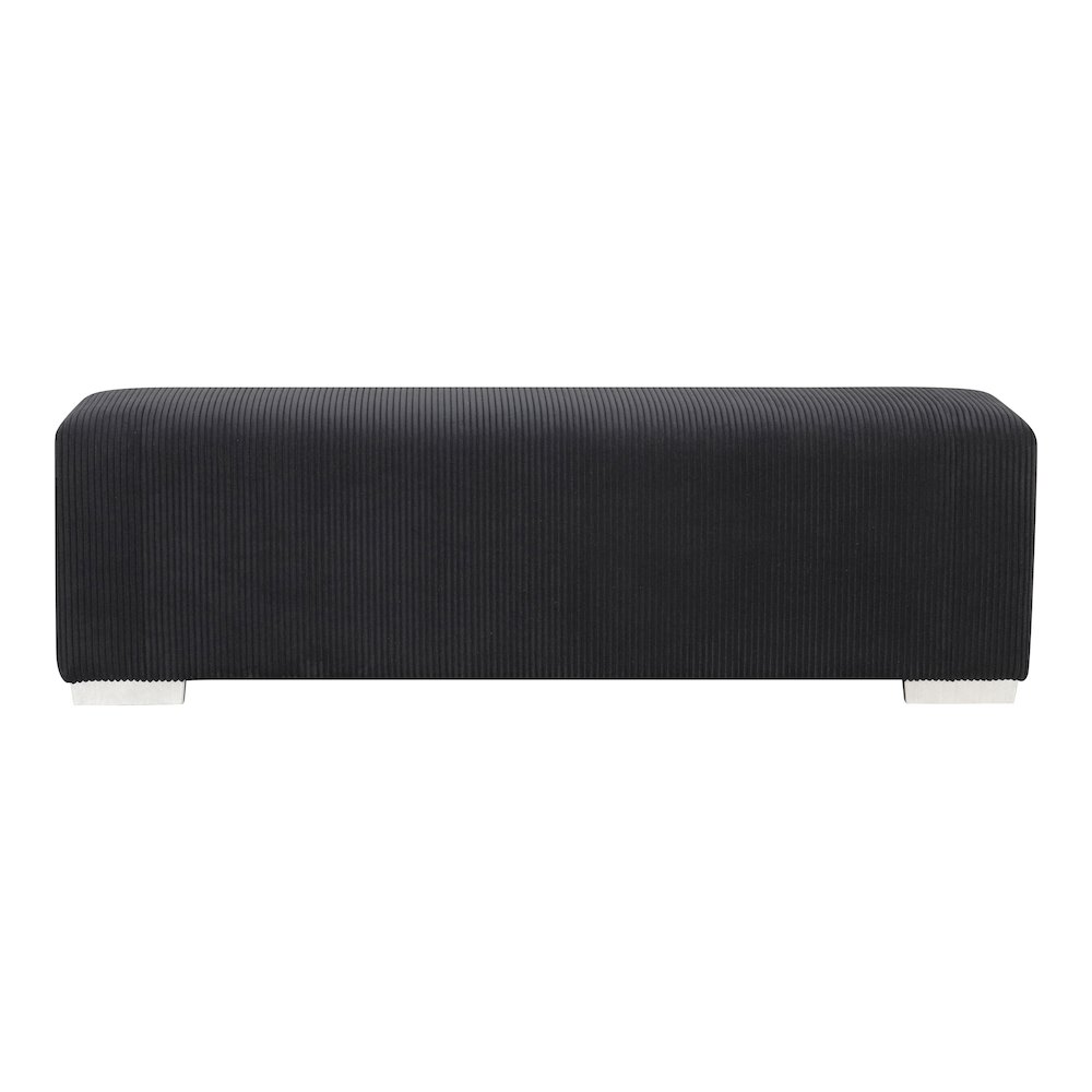Alson Fabric Bench with Crystal Visual Fireplace. Picture 2