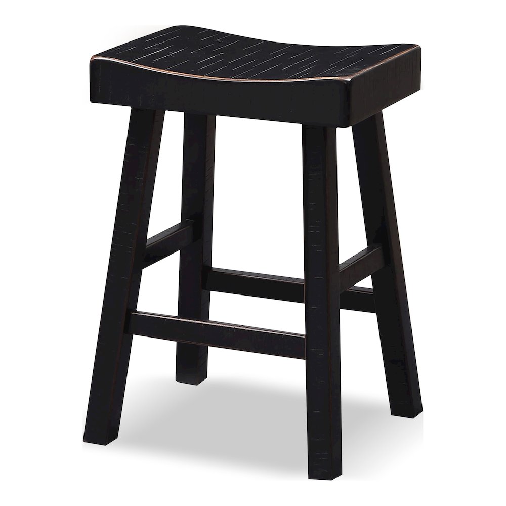 Fuller Solid Wood Saddle Stools (Set of 2). Picture 1