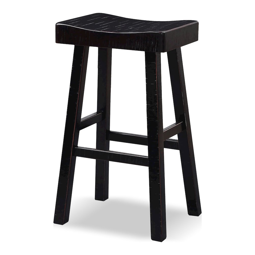 Fuller Solid Wood Saddle Stools (Set of 2). Picture 1