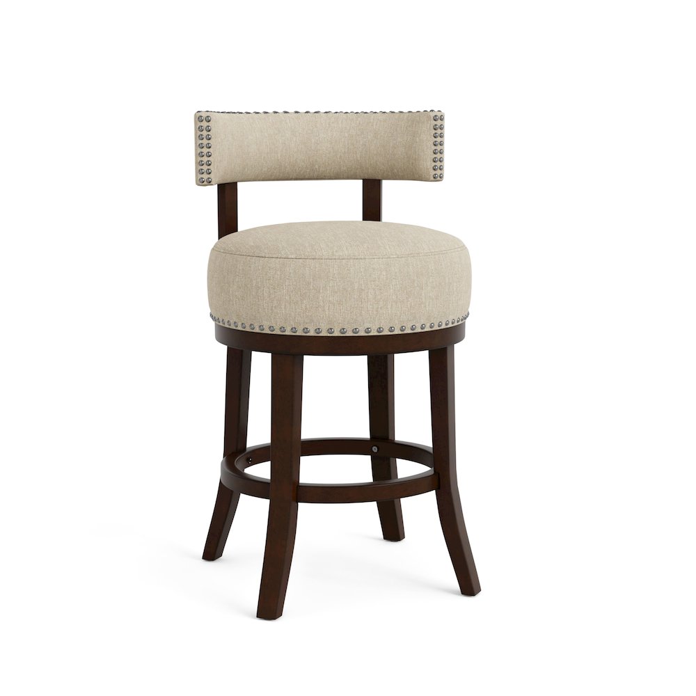 Kalin Fabric Swivel Bar Stool (Set of 2). Picture 1