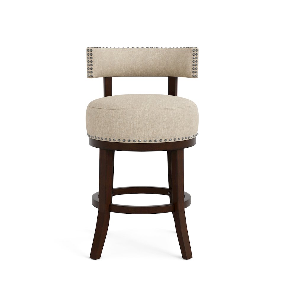 Kalin Fabric Swivel Bar Stool (Set of 2). Picture 2