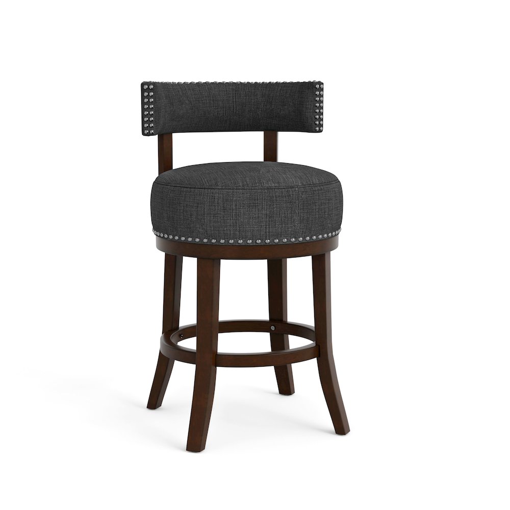 Kalin Fabric Swivel Bar Stool (Set of 2). Picture 1