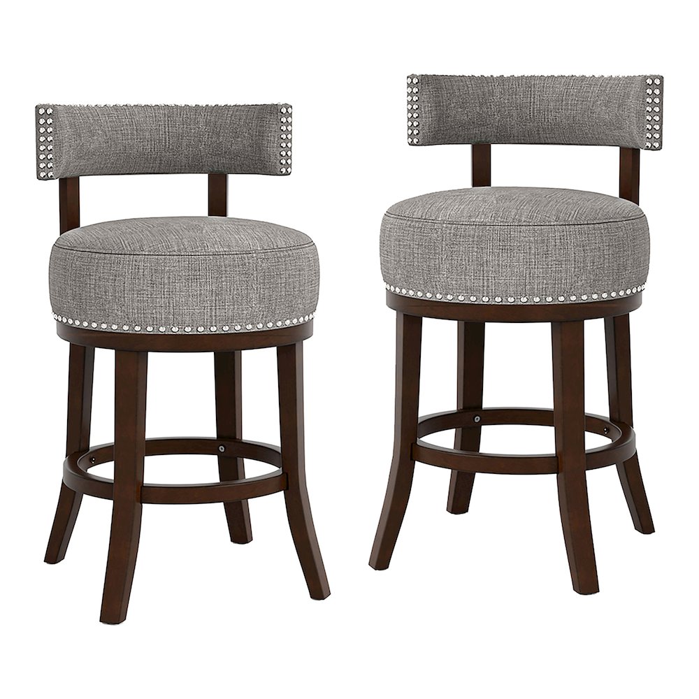 Kalin Fabric Swivel Bar Stool (Set of 2). Picture 1