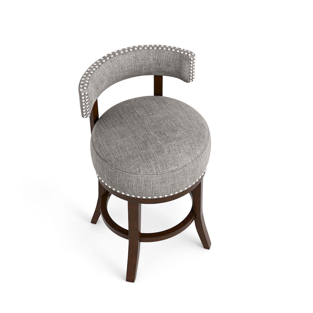 Kalin Fabric Swivel Bar Stool (Set of 2). Picture 2